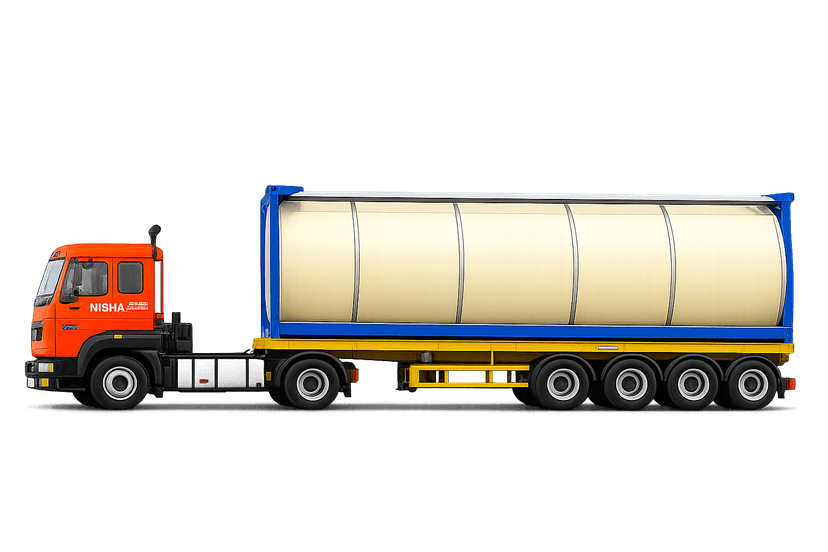 Big truck moving left