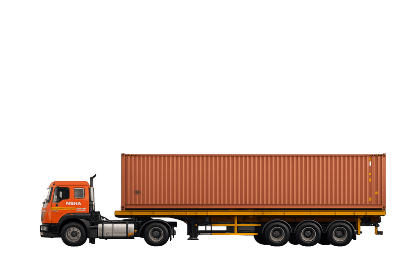 Small truck moving right